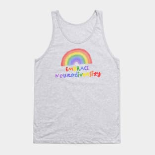 Embrace Neurodiversity Autism Awareness Rainbow Tank Top